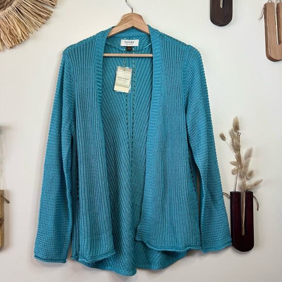 Teal Blue Sonoma Oversized Cardigan Size Large Brand New - Picture 2 of 4